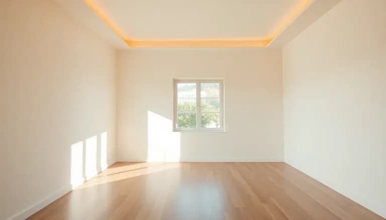 Transformar um espaço vazio em um quarto no estilo moderno